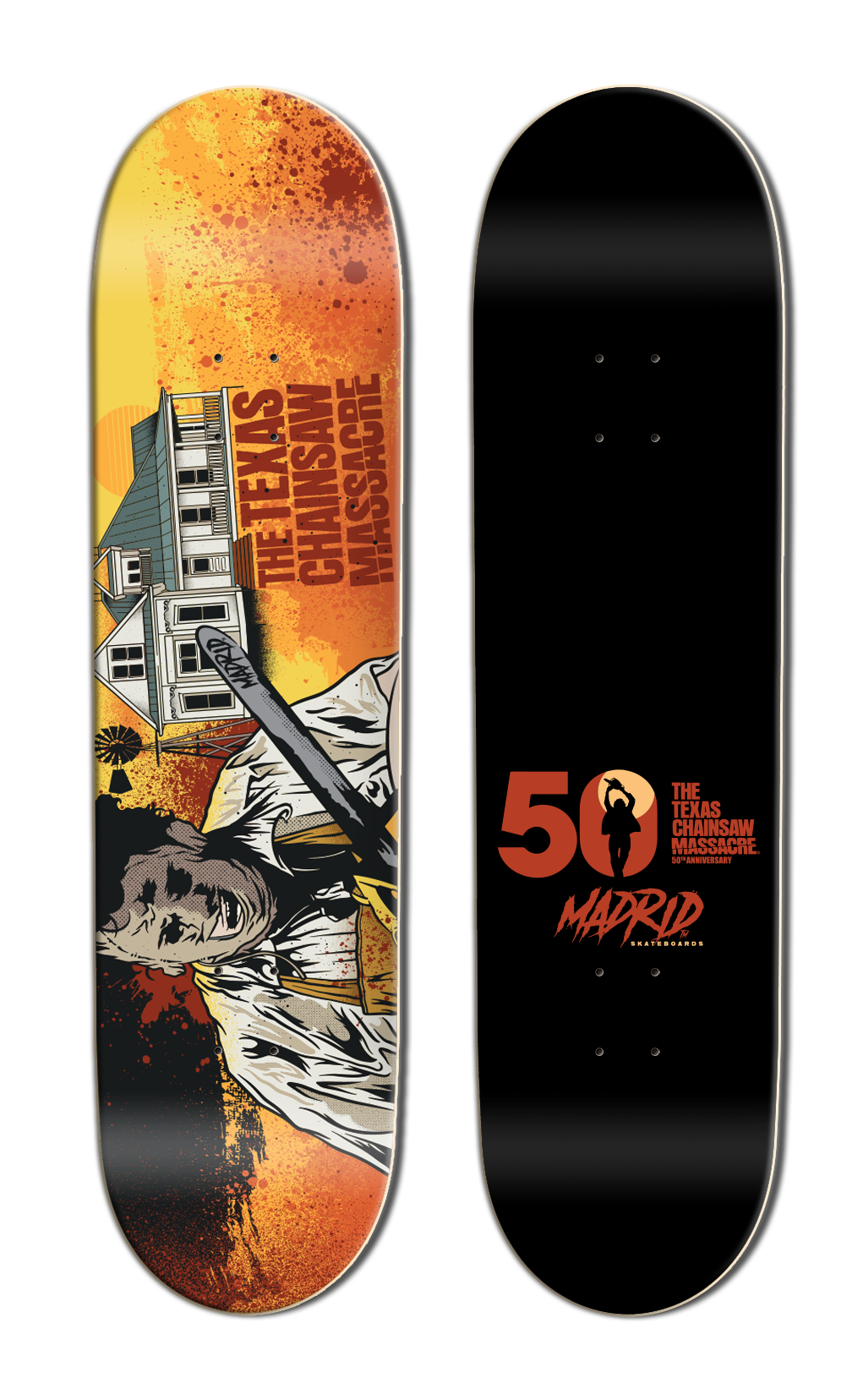 MADRID x TEXAS CHAINSAW MASSACRE HOMEFRONT STREET SHAPE SKATEBOARD DECK