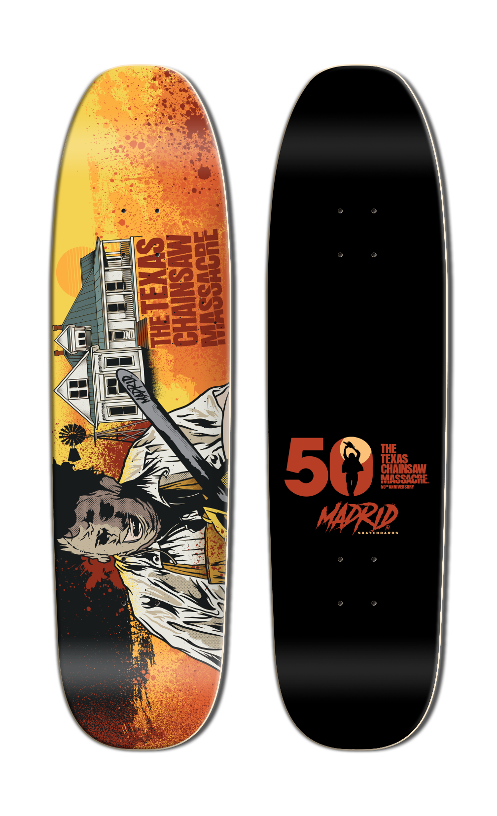 MADRID x TEXAS CHAINSAW MASSACRE HOMEFRONT POOL SHOVEL SHAPE 8.625" SKATEBOARD DECK