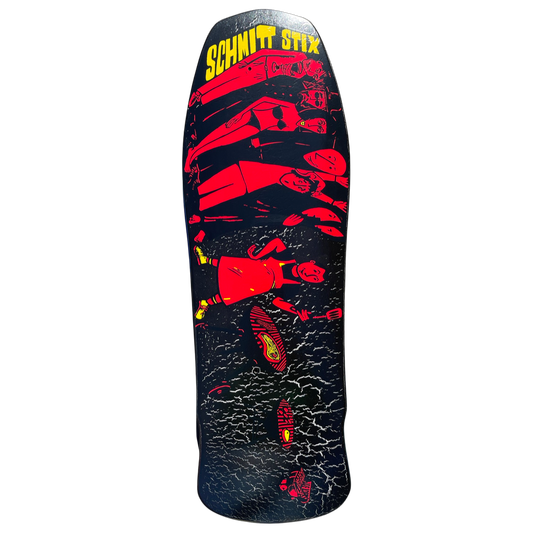 Schmitt Stix Joe Lopes BBQ LTD Crackle Black/White 10.125" Skateboard Deck