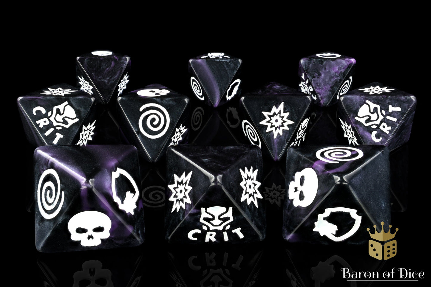 Panther Purple D8 Dice Set