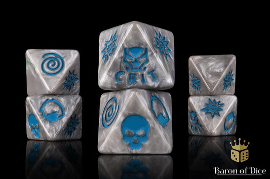 Panther Silver D8 Dice Set