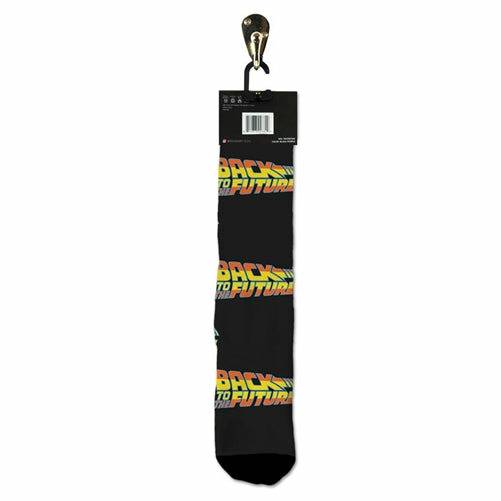 Back to the Future "Time Traveler" Men's Crew Straight Down Knit Mix-Match Socks (Size 8-12)