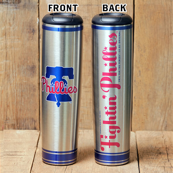 Philadelphia Phillies Metal Dugout Mug | Stainless Steel Baseball Bat Mug