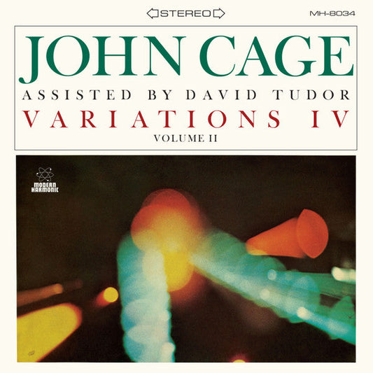 John Cage Assisted By David Tudor – Variations IV Volume II Clear Color Vinyl LP Record