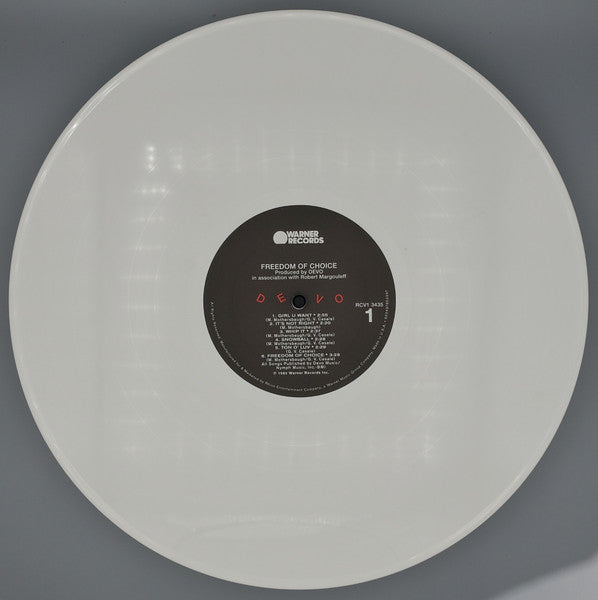 Devo - Freedom Of Choice White Color Vinyl LP Record