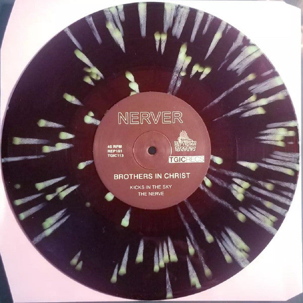 Chat Pile / Nerver  – Brothers In Christ Split Black W/ Green Splatter 10" Vinyl LP Record