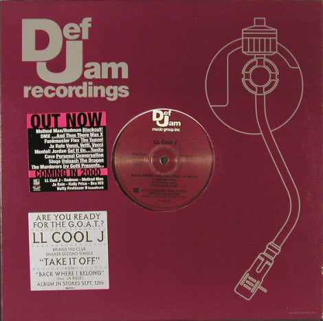 LL Cool J – Take It Off / Back Where I Belong feat. Ja Rule Vinyl LP Record