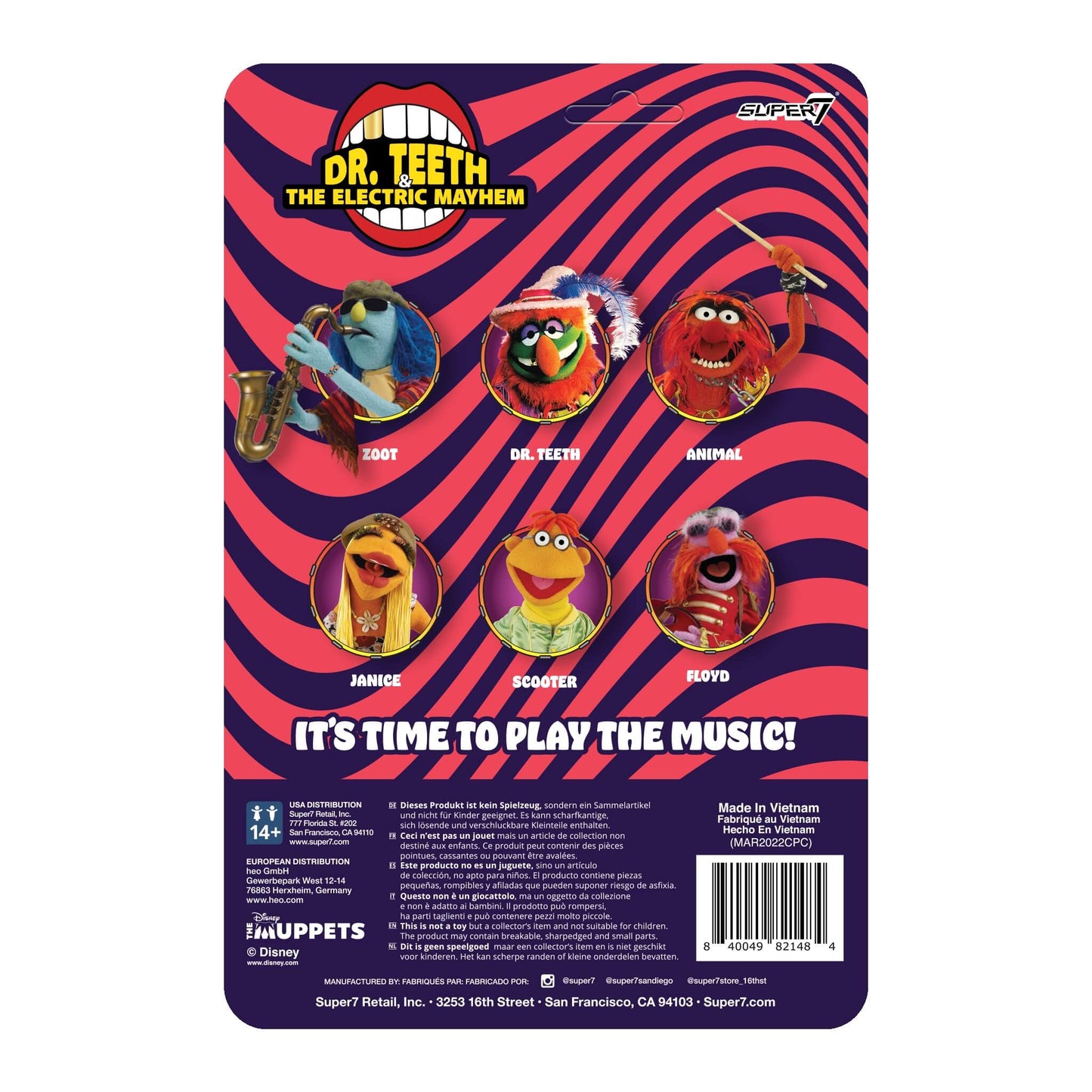 Super7 x The Muppets - Electric Mayhem Band - Animal ReAction Figure