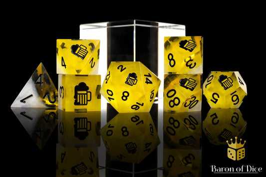 Draft Beer! Sharp Edge RPG Dice Set - 7 Pieces