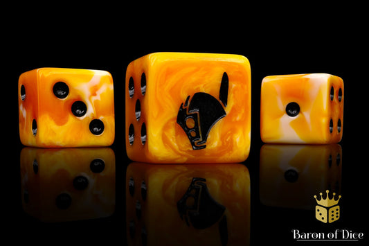 Robot Helm Dice - Ochre