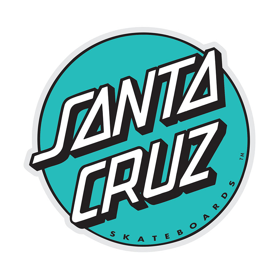 Santa Cruz Skateboards Turquoise Dot Logo Sticker