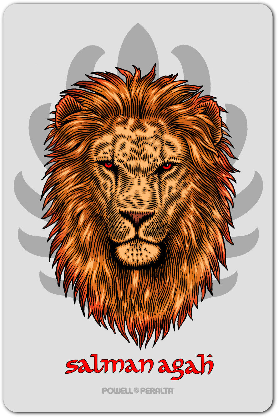 Powell Peralta Salman Agah Lion 4.5" Skateboard Sticker