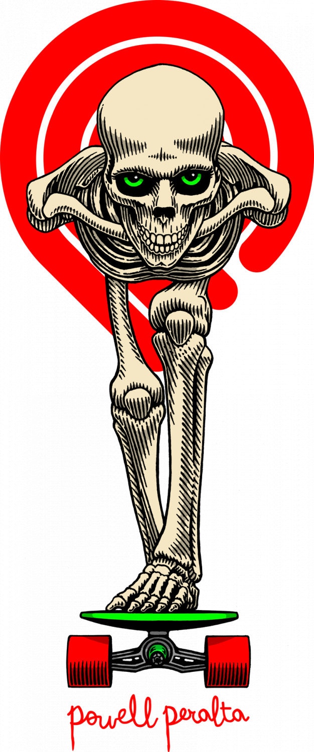 Powell Peralta Tucking Skeleton Skateboard Sticker