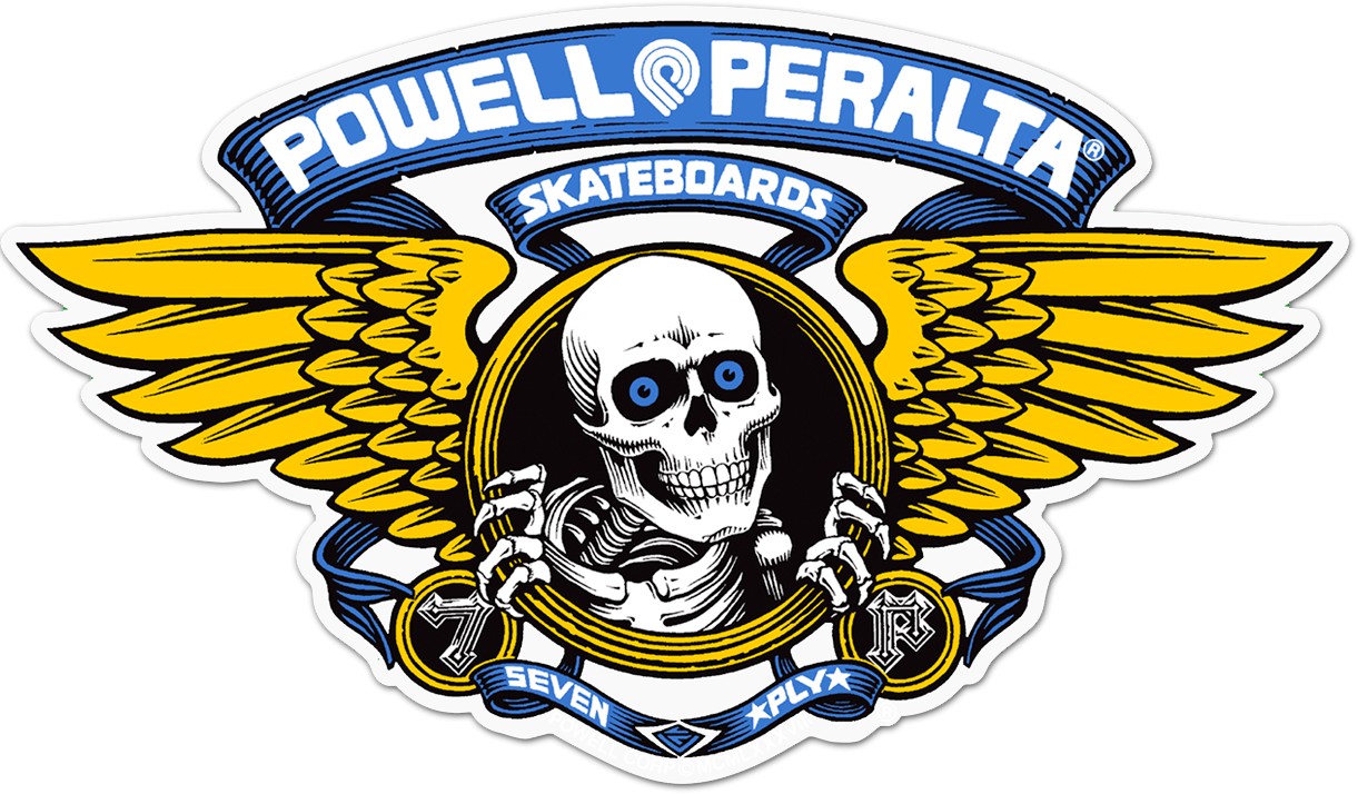 Powell Peralta Winged Ripper Blue Skateboard Sticker