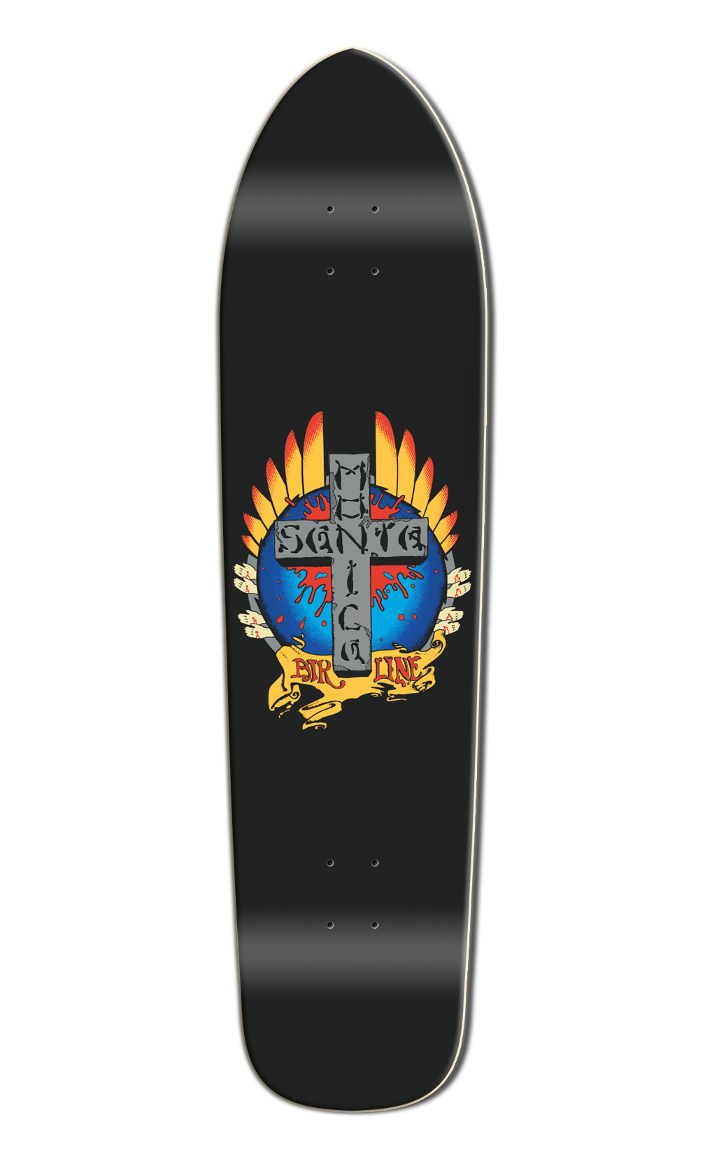 SMA STIGMATA 9.125" BLACK LONGBOARD DECK