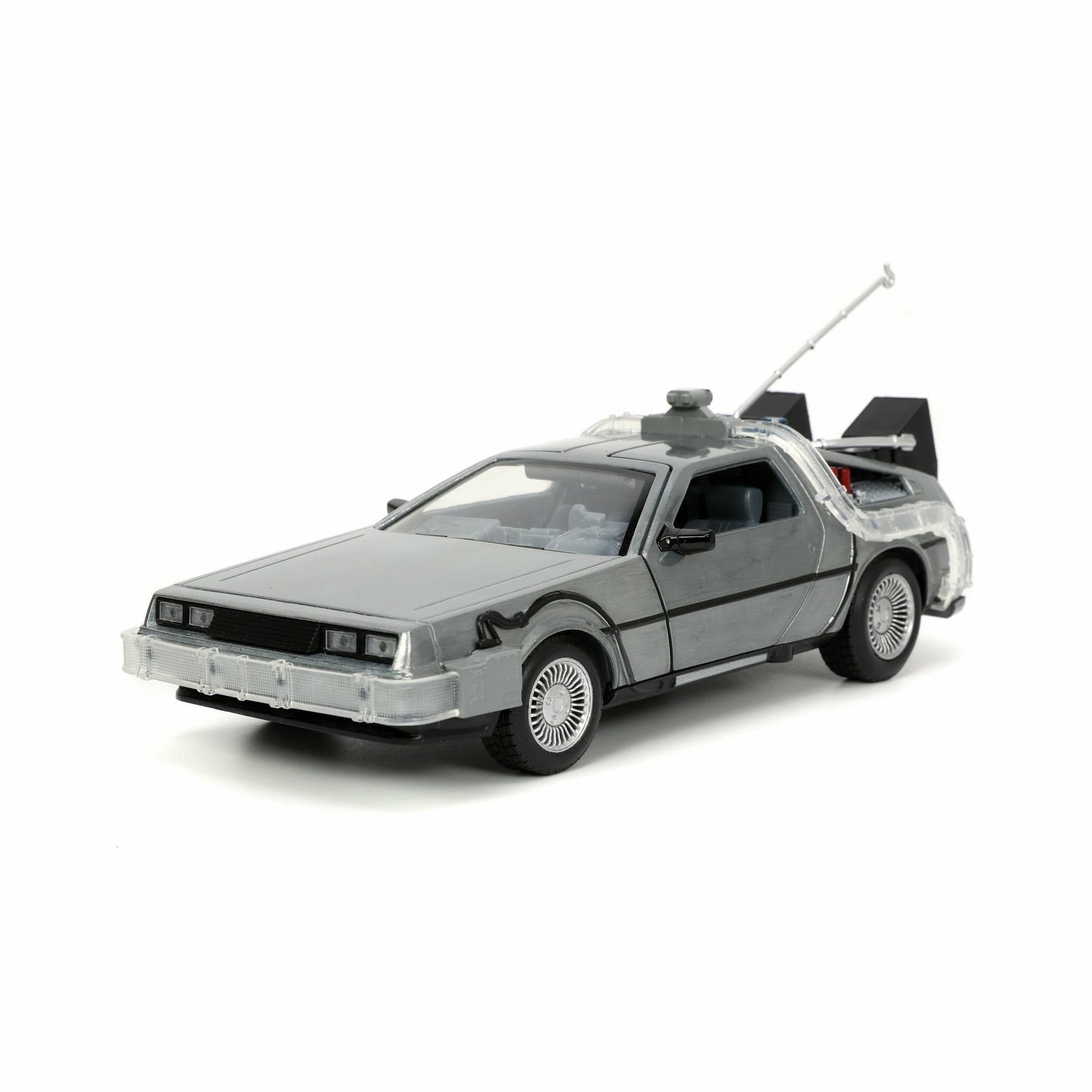 Back to the Future die-cast 1:24 scale "Hollywood Rides" light-up DeLorean Time Machine