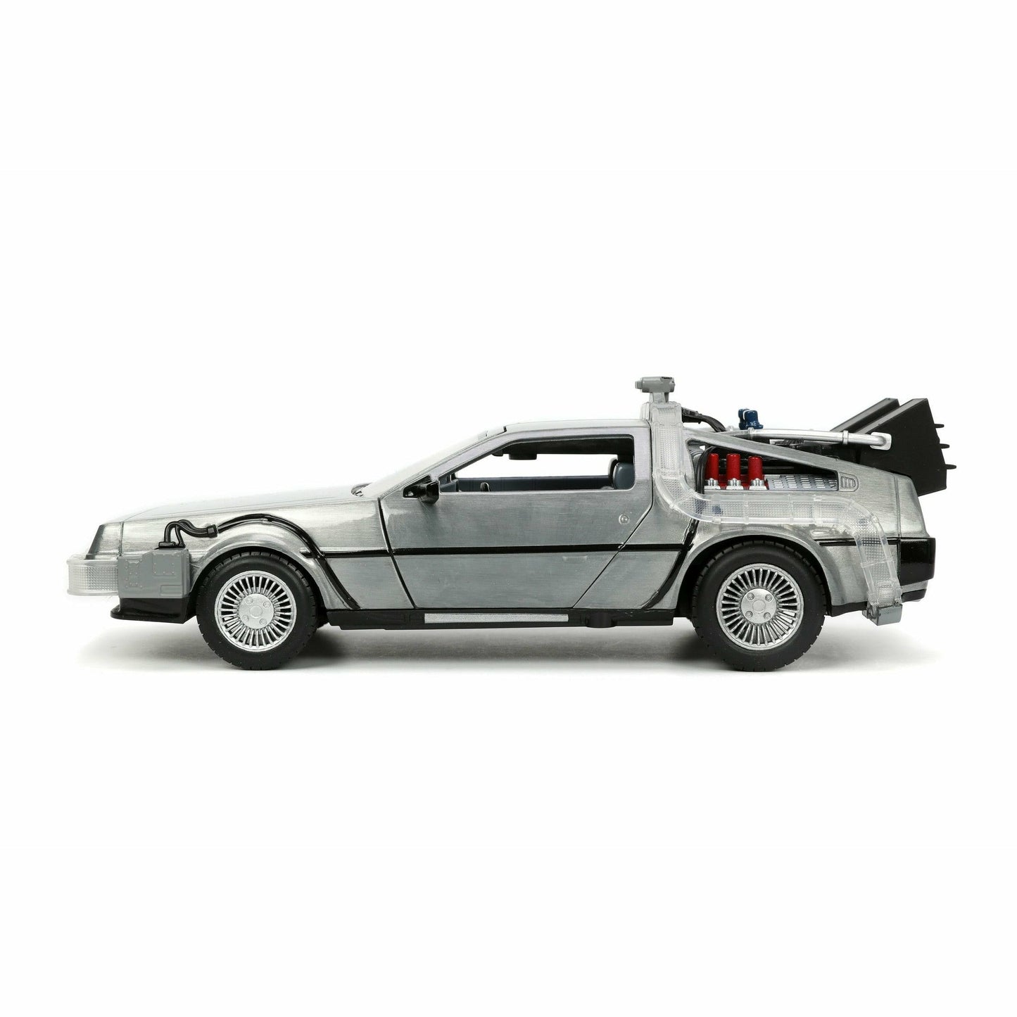 Back to the Future die-cast 1:24 scale "Hollywood Rides" light-up DeLorean Time Machine