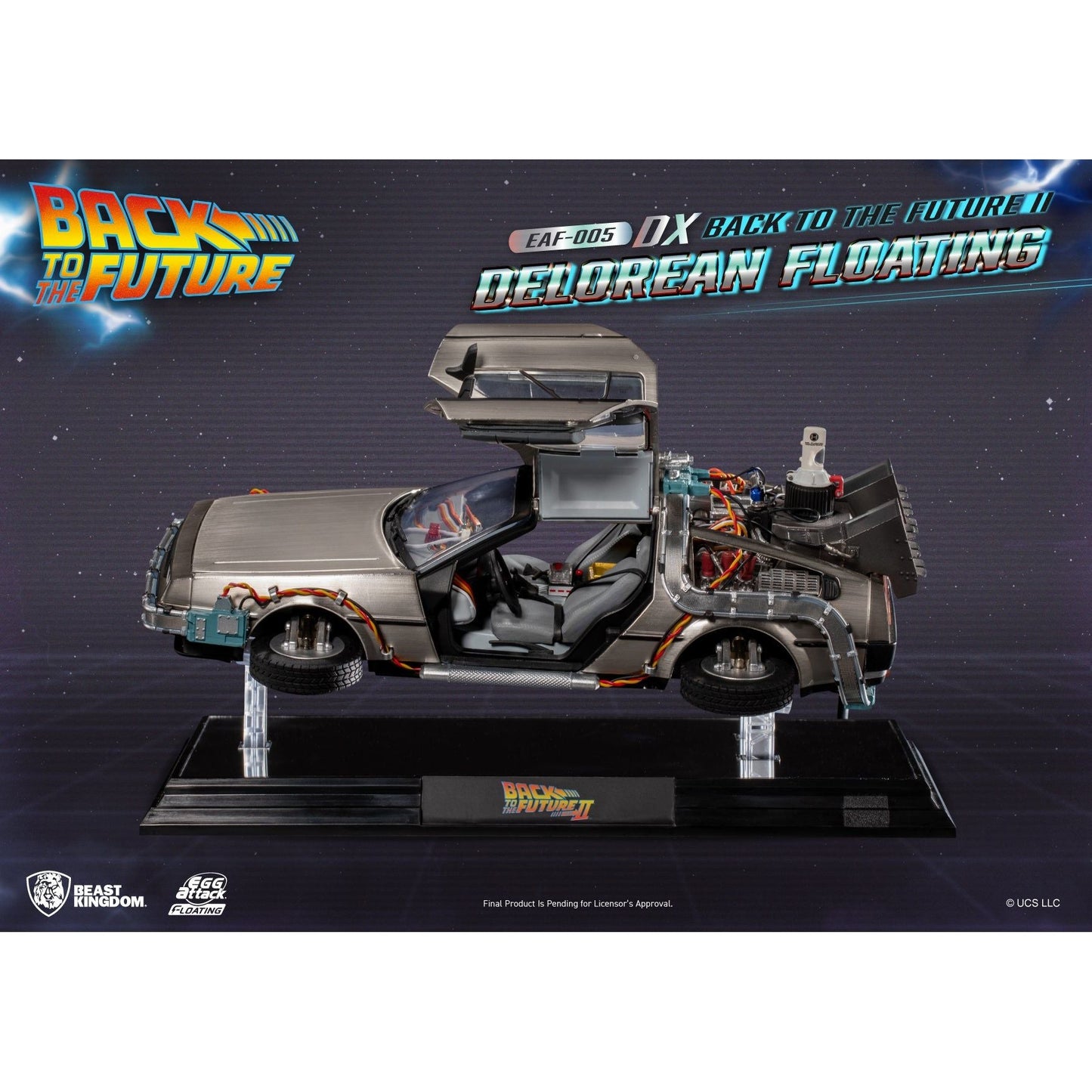 Back to the Future Part II Floating DeLorean Time Machine - Deluxe Edition  [PRE-ORDER: Expected availability February 2025!]