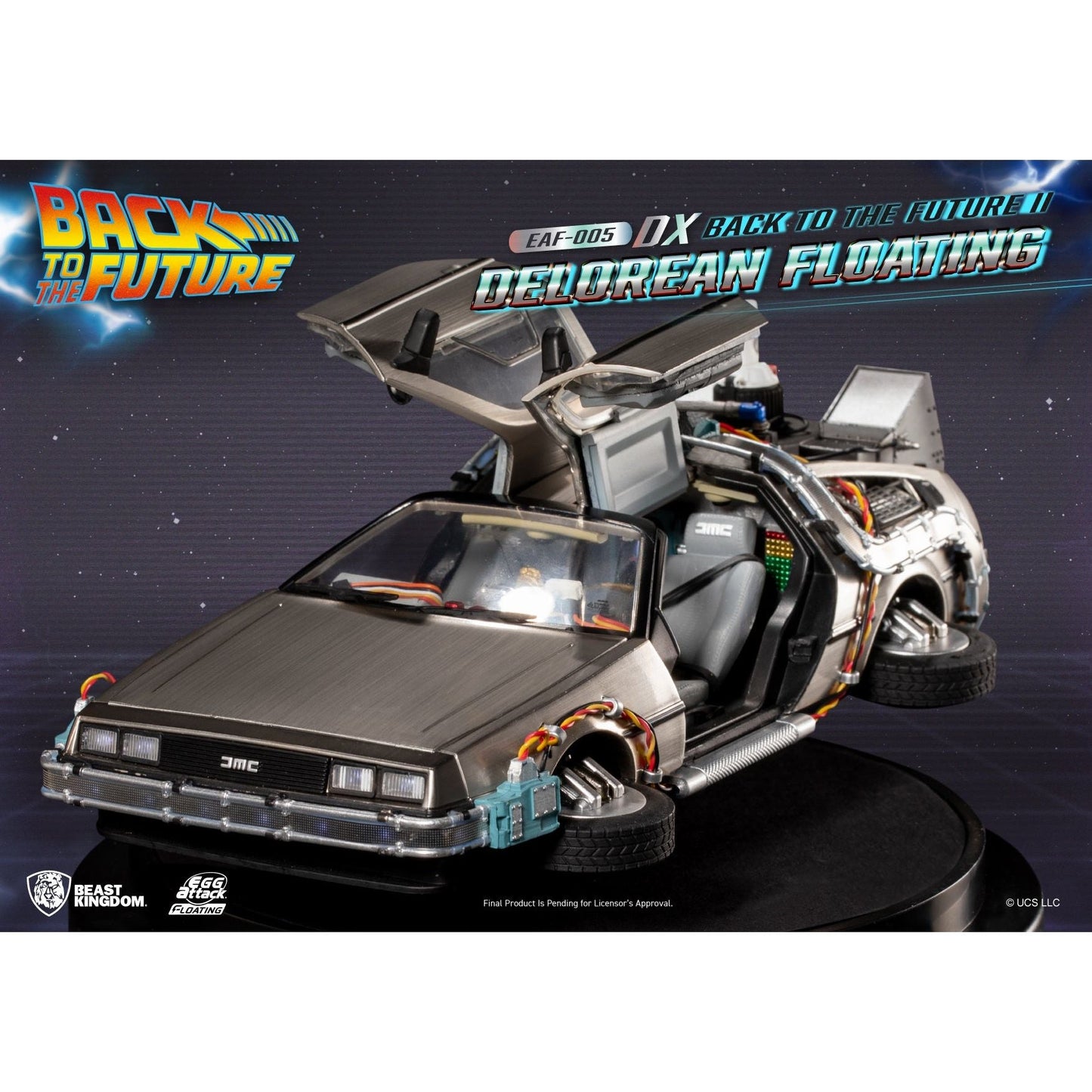 Back to the Future Part II Floating DeLorean Time Machine - Deluxe Edition  [PRE-ORDER: Expected availability February 2025!]