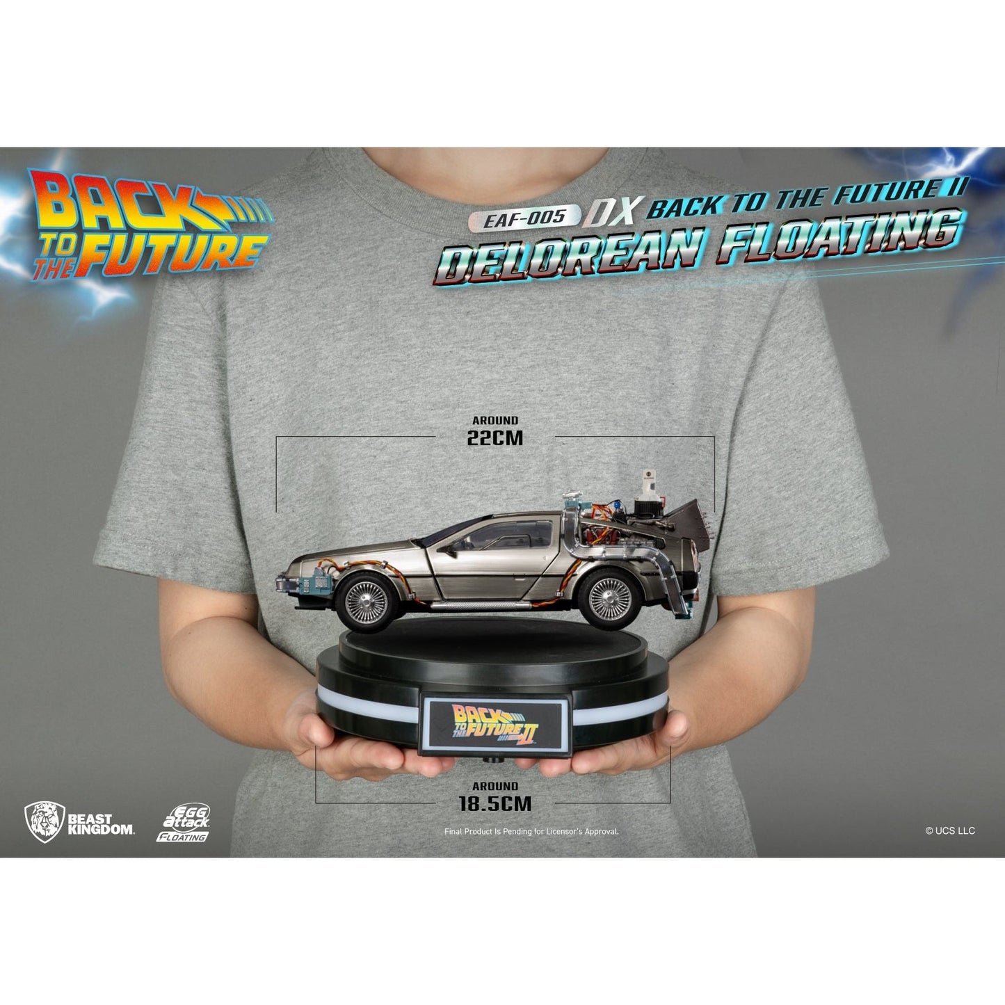 Back to the Future Part II Floating DeLorean Time Machine - Deluxe Edition  [PRE-ORDER: Expected availability February 2025!]