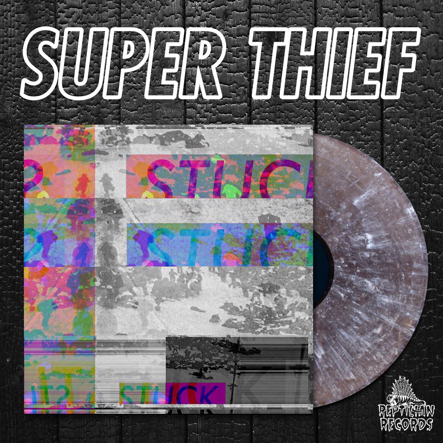 Super Thief - Stuck Black Ripple Color Vinyl LP Record