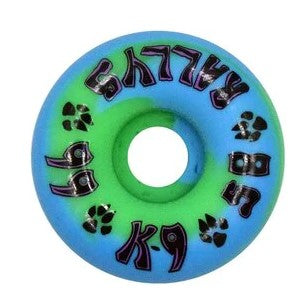 Dogtown K-9 Rallys Blue / Green Swirl 58mm 99a Skateboard Wheels