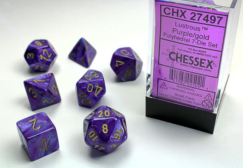 Chessex: Polyhedral Lustrous Dice sets