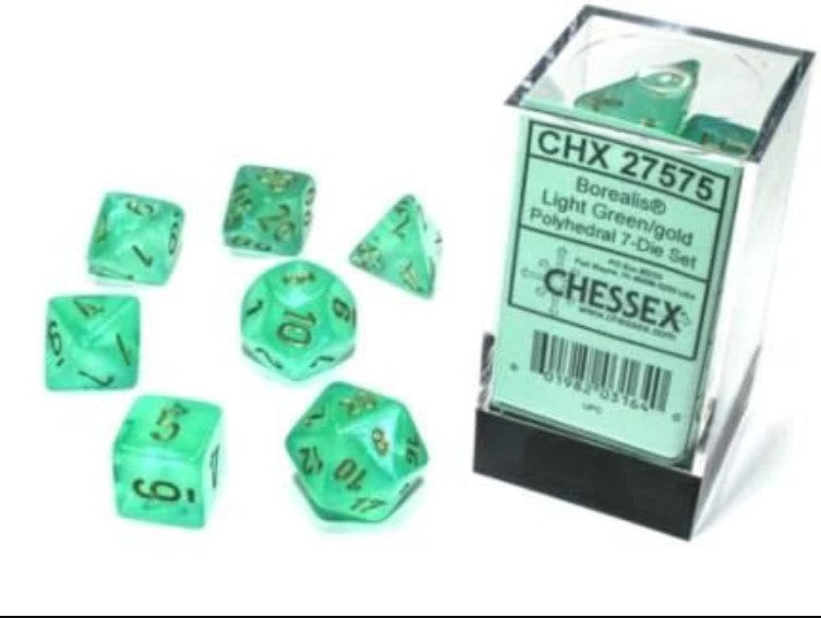 Chessex: Polyhedral Borealis Dice sets