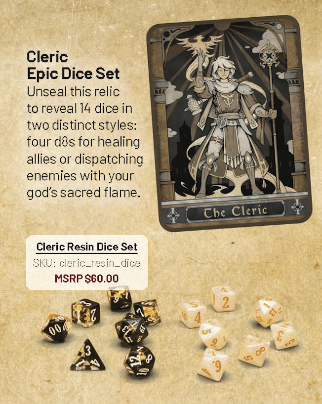 Epic Character Class Dice Set: The Cleric