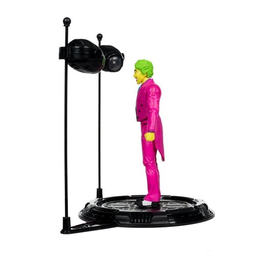 McFarlane Toys DC Retro The Joker Batman: Classic TV Series Black Light Gold Label 6-Inch Action Figure - Entertainment Earth Exclusive