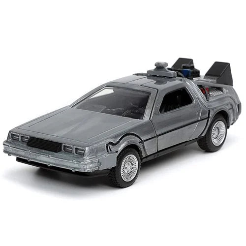 Back to the Future die-cast 1:32 scale "Hollywood Rides" DeLorean Time Machine