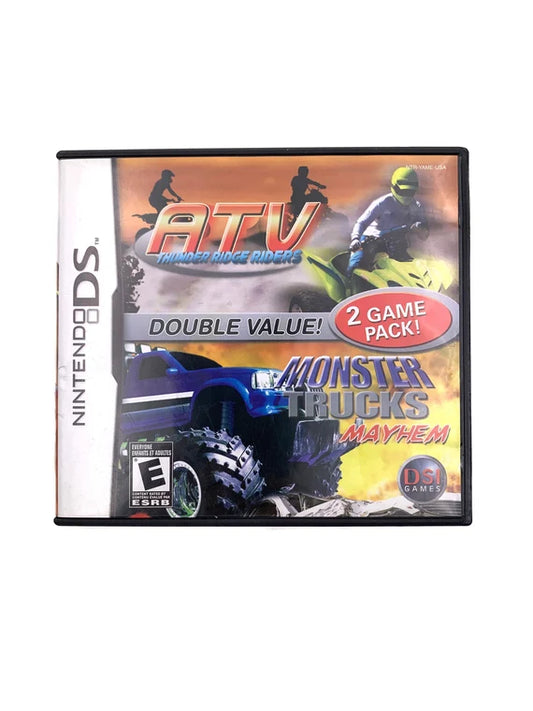 ATV Thunder Ridge Riders Monster Trucks Mayhem Double Pack - Nintendo DS - Complete in Box Preowned Game