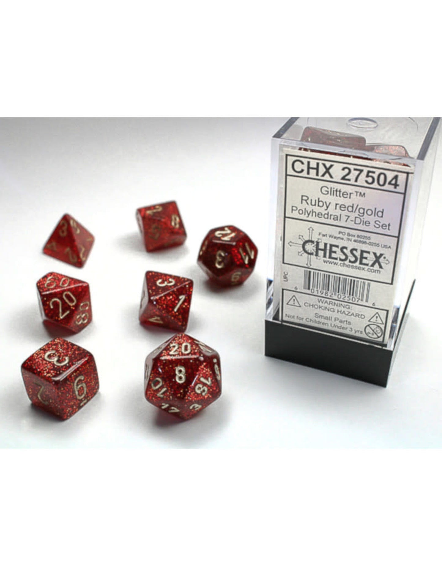 Chessex: Polyhedral Glitter Dice sets