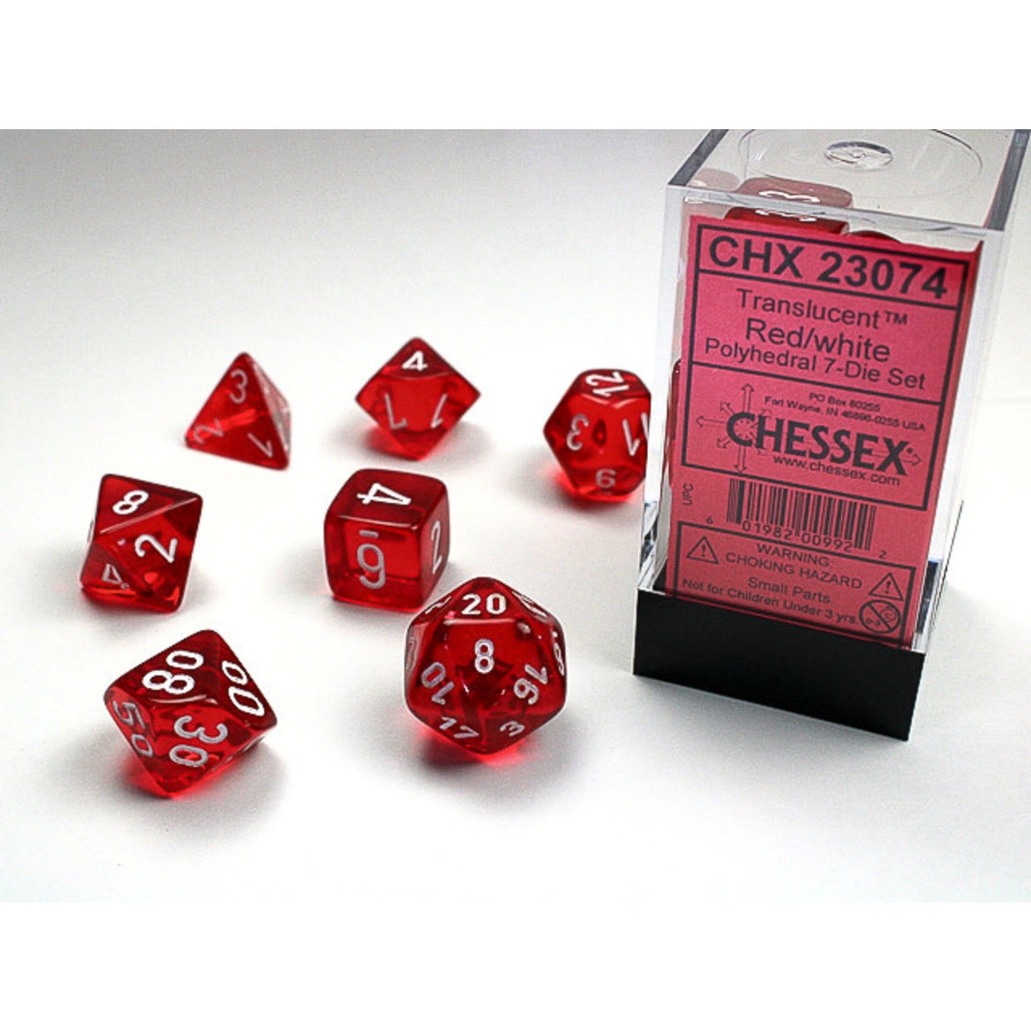 Chessex: Polyhedral Translucent Dice sets