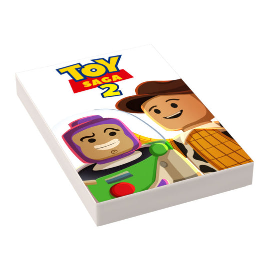 Toy Saga 2 Movie Cover (2x3 Tile) made using LEGO parts - B3 Customs