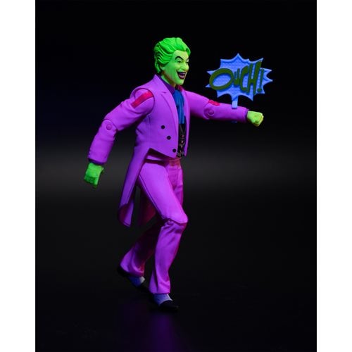 McFarlane Toys DC Retro The Joker Batman: Classic TV Series Black Light Gold Label 6-Inch Action Figure - Entertainment Earth Exclusive