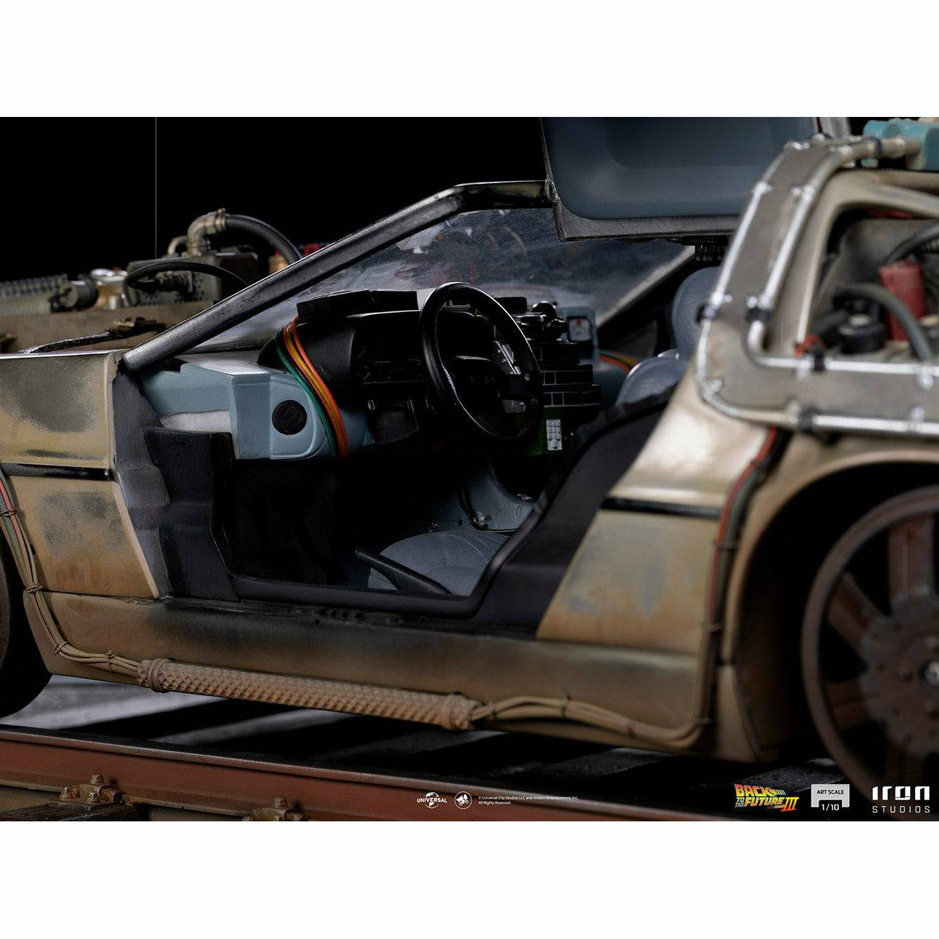 Iron Studios Back to the Future Part III DeLorean 1:10 Scale Statue