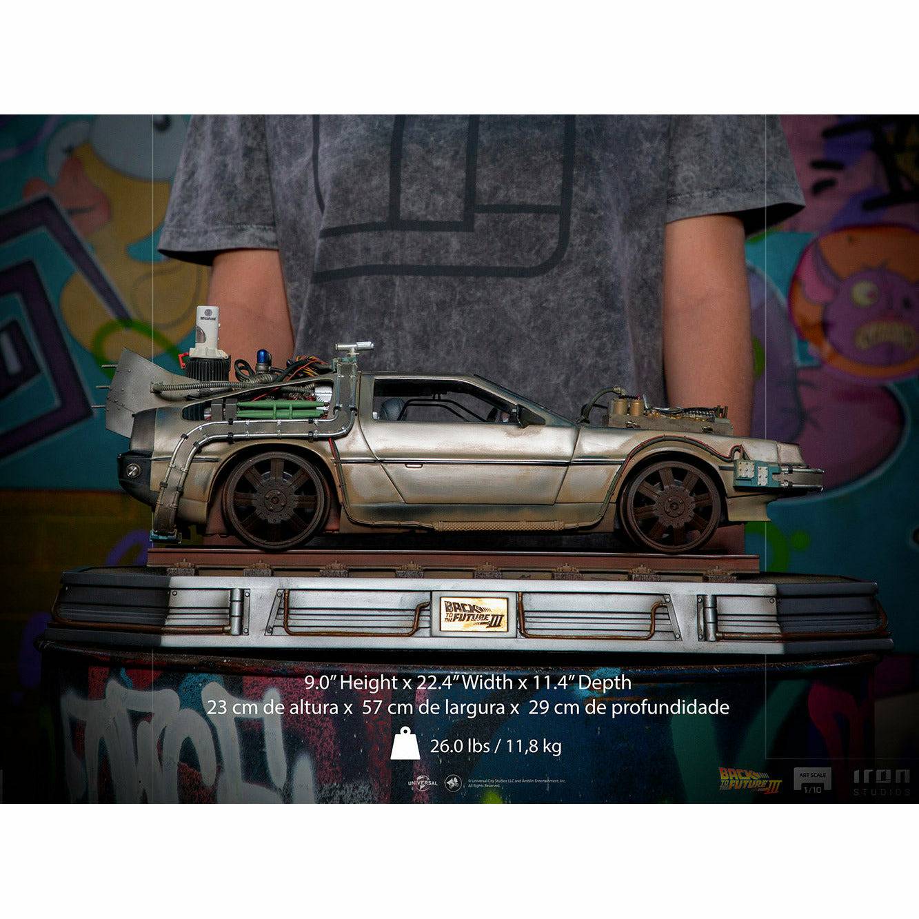 Iron Studios Back to the Future Part III DeLorean 1:10 Scale Statue