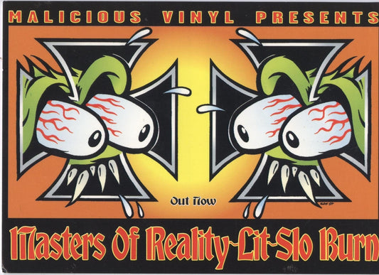 Malicious Vinyl Presents Masters Of Reality Lit Slo Burn Postcard Artwork by Frank Kozik