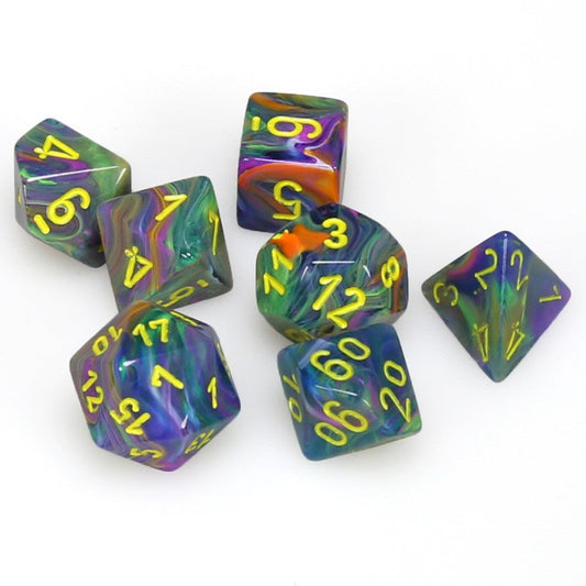 Festive Polyhedral Rio/Yellow 7-Die Set