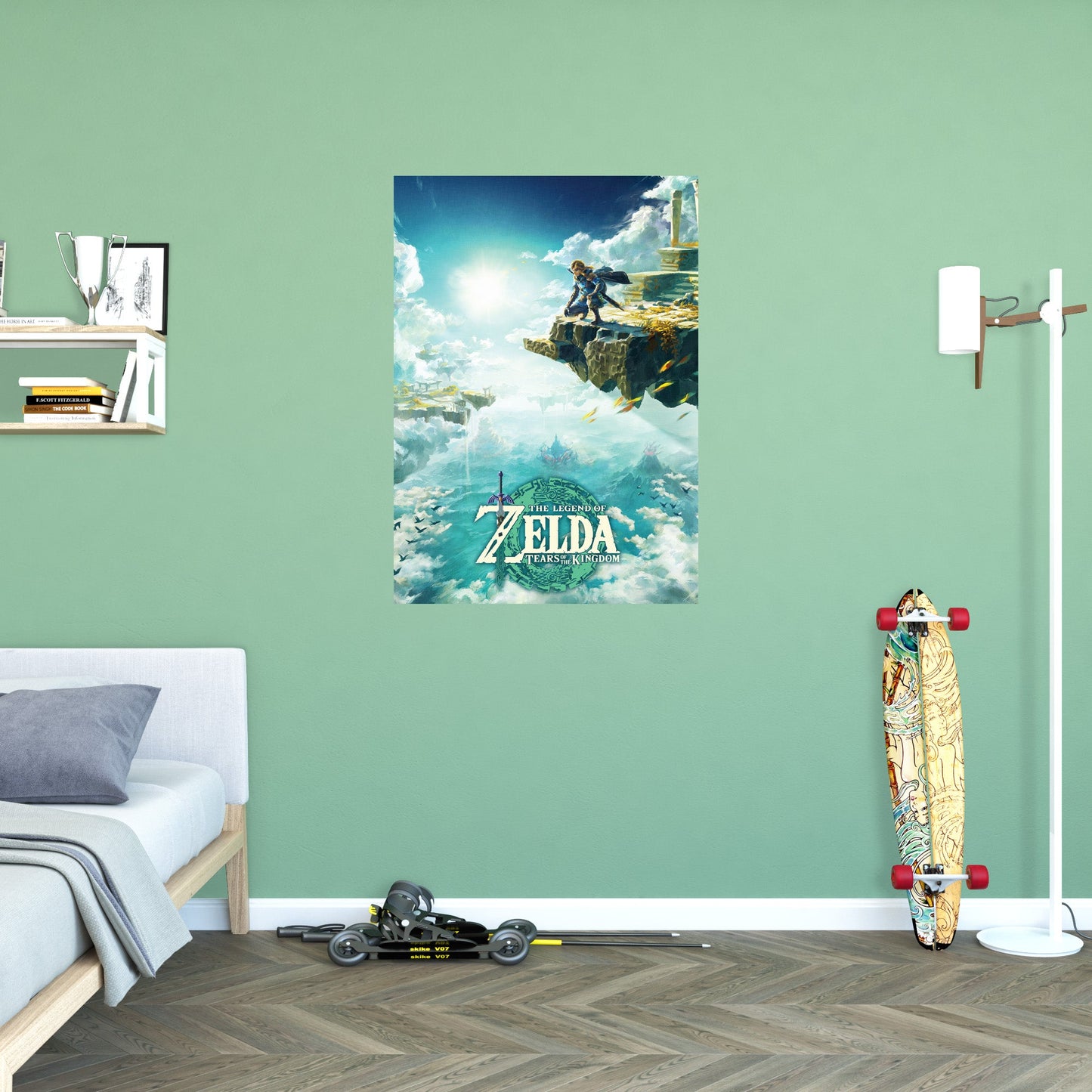 Zelda: Tears of the Kingdom: Link Poster        - Officially Licensed Nintendo Removable     Adhesive Decal