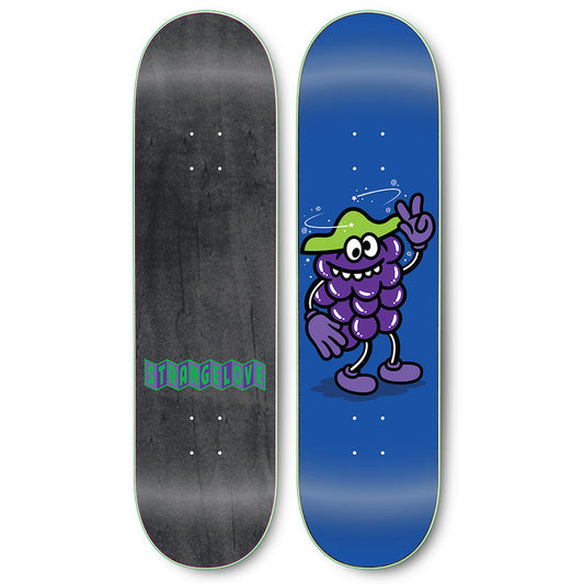 STRANGELOVE Goofy Grape - Flocked Blue 8.375" Skateboard Deck