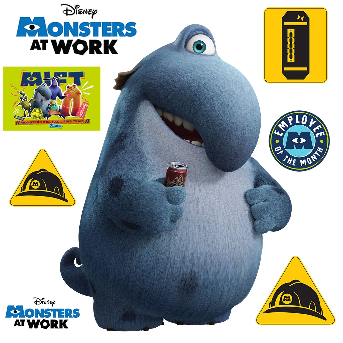 Monsters at Work: Fritz RealBig        - Officially Licensed Disney Removable Wall   Adhesive Decal