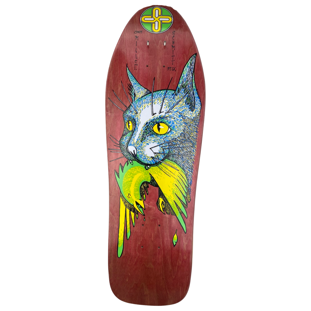 Schmitt Stix Chris Miller Bird In Mouth 10" Skateboard Deck