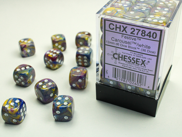 Chessex: Polyhedral Festive Dice sets - 12MM D6