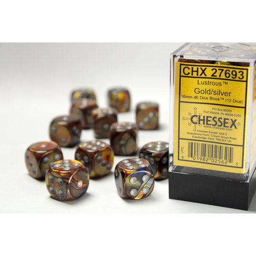 Chessex: D6 Lustrou DICE SET - 16MM