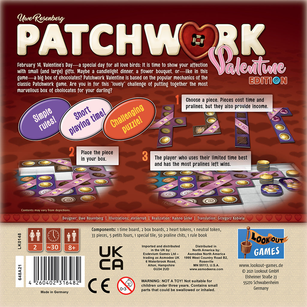 Patchwork: Valentine Edition - Board Game