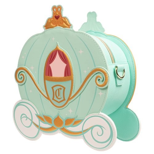 Loungefly Cinderella Reversible Pumpkin Carriage Crossbody Purse - Entertainment Earth Exclusive