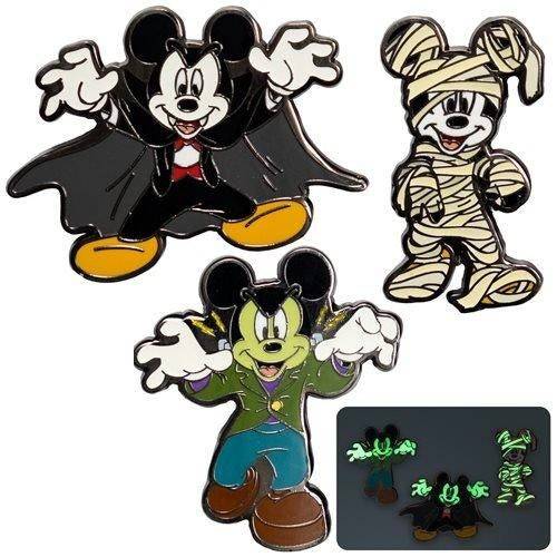 Loungefly Mickey Mouse Halloween Mickeys Enamel Pin 3-Pack - Entertainment Earth Exclusive