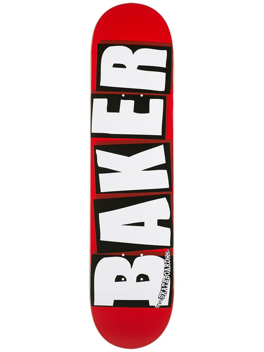 BAKER TEAM BRAND LOGO WHITE 8.25" SKATEBOARD DECK